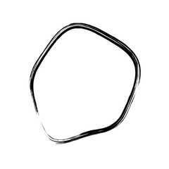 Grunge Abstract Hand Drawn Fluid Stroke Line Shape 