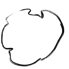 Grunge Abstract Hand Drawn Fluid Stroke Line Shape 