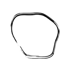 Grunge Abstract Hand Drawn Fluid Stroke Line Shape 