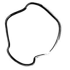 Grunge Abstract Hand Drawn Fluid Stroke Line Shape 