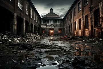 Desolate asylum. Generative AI