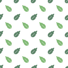Green Leaves vector seamless pattern background.