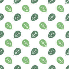 Green Leaves vector seamless pattern background.