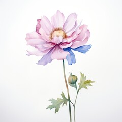 watercolor flower illustration with splashes on a white background.