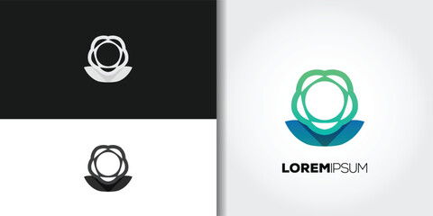 flower logo set