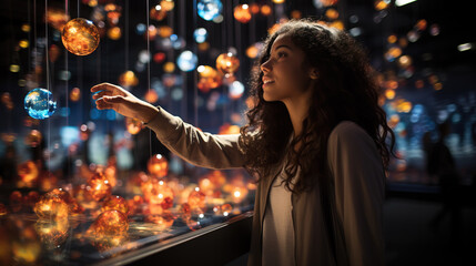 person exploring an interactive art exhibit, emphasizing the power of immersive experiences to inspire and engage