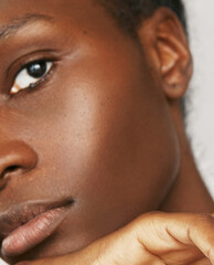 Black woman's soft skin 