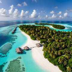 Fototapeta na wymiar maldives beautiful coastline