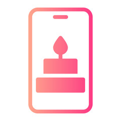 birthday cake gradient icon