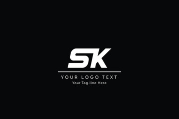 The logo letter SK is elegant