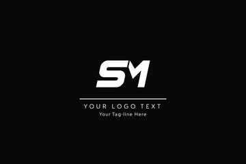 MS m s creative modern letter icon SM unique artistic logo design template