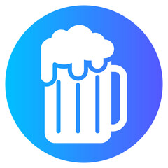 beer mug gradient icon