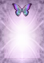 Spiritual Holistic Butterfly award diploma certificate accreditation background - Portrait...