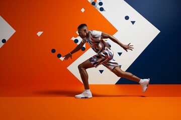 athlete graphic placement, print for sport, minimalistic