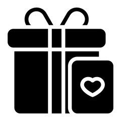 gift box glyph icon