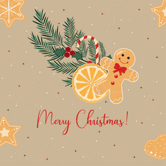 Merry Christmas greeting card