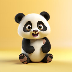 Naklejka premium Realistic 3d render of a happy and cute baby - generated by AI
