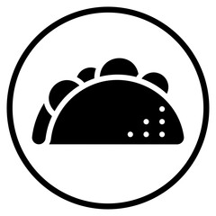 taco glyph icon