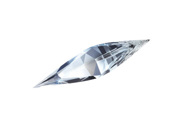 Fototapeta na wymiar Fitting Jet with Diamond Shape on Transparent Background