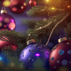 christmas background with christmas tree