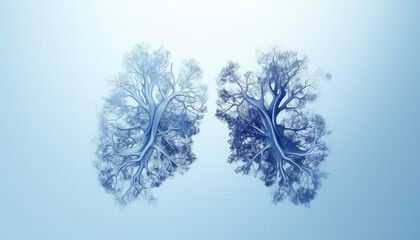 Human lungs, cancer fighting concept - obrazy, fototapety, plakaty