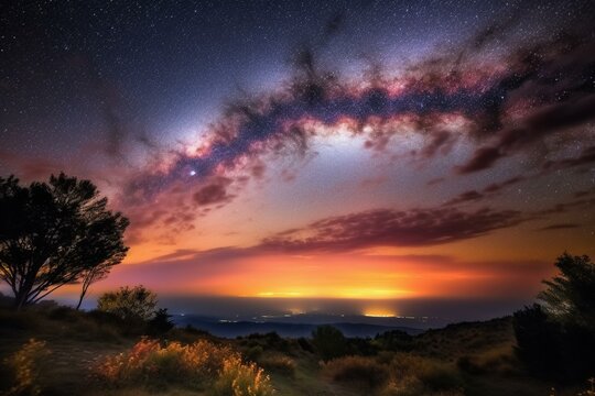 scenic view of the heavens. Generative AI