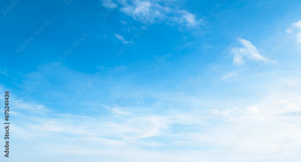Wall mural white cloud with blue sky background.