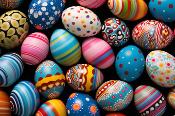 Fototapeta na wymiar ester colorful eggs 