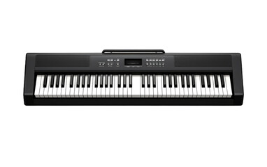 Digital Pianoforte Keyboard on Transparent Background