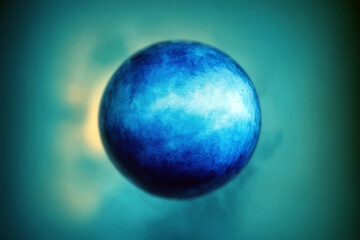 Obraz na płótnie Canvas Blue watercolor sphere abstract background