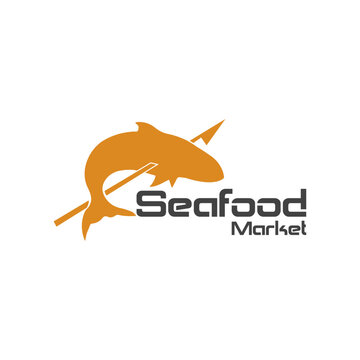 Logo of fish with spear, made for water sport equipment