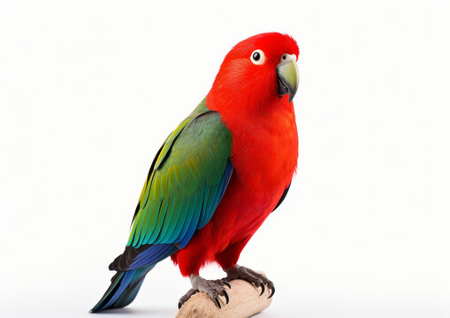 Eclectic Parrot isolated on white background