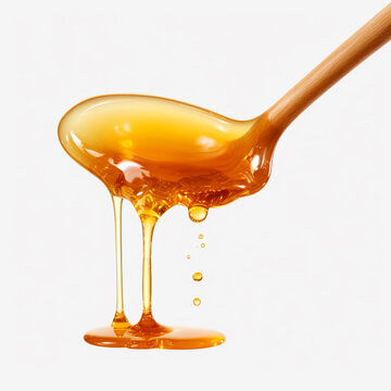 honey dripping from spoon