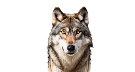  portrait of a wolf white background, isolate, png © gunzexx