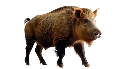wild boar white background, isolate, png