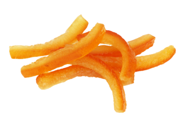 Zestes d'orange confits / fond transparent