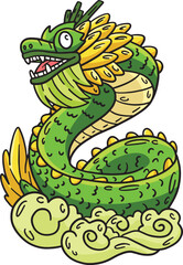 Year of the Dragon Dragon Statue Cartoon Clipart