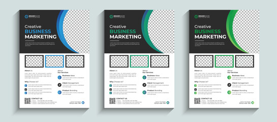 Corporate Business Flyer brochure, pamphlet cover design, layout template design. Abstract business flyer, magazine, poster, business presentation, banner, annual report, portfolio, vector template - obrazy, fototapety, plakaty
