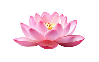 Lotus Pink Flower on Transparent Background