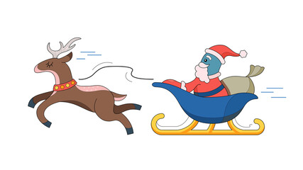 Santa riding a sleigh