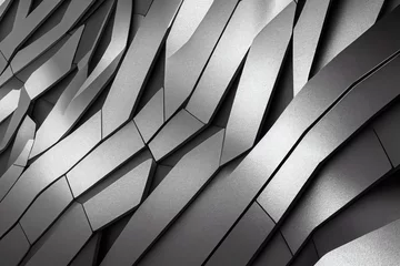 Foto op Canvas Abstract futuristic technology steel background. Trendy metallic surface design. © Bisams