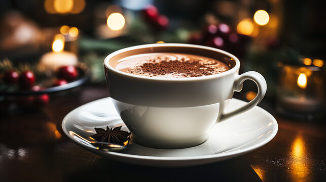 Christmas day, hot cocoa or mulled cider.