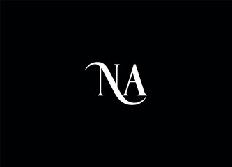 NA  letter logo design and monogram logo - obrazy, fototapety, plakaty