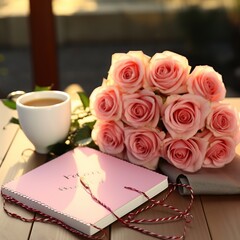 Valentines Day and Mothers Day concept. AI Generated.