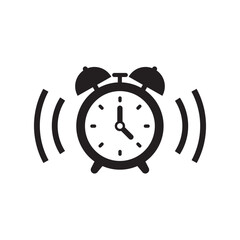 Ringing alarm clock icon. Simple vector illustration. Timer Symbol