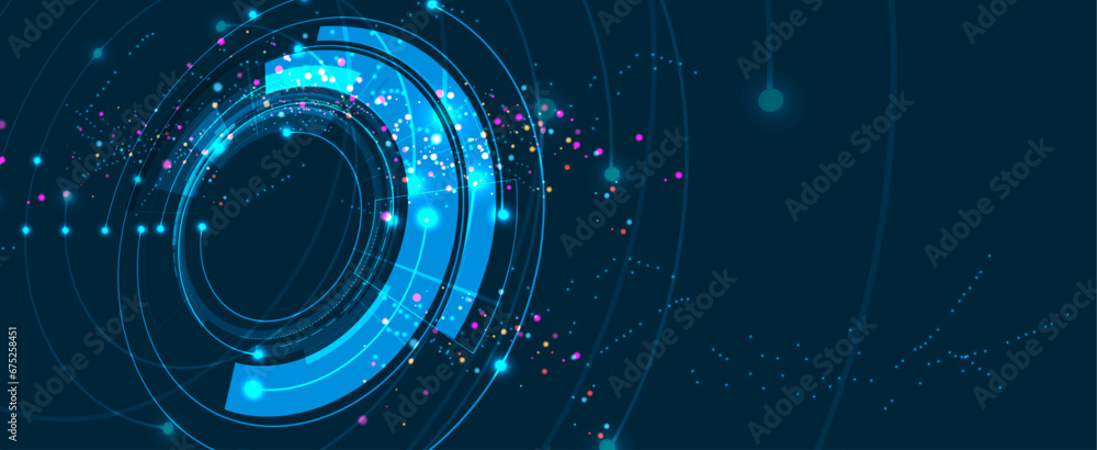 Aufkleber technology abstract futuristic background for internet business. big data concept.