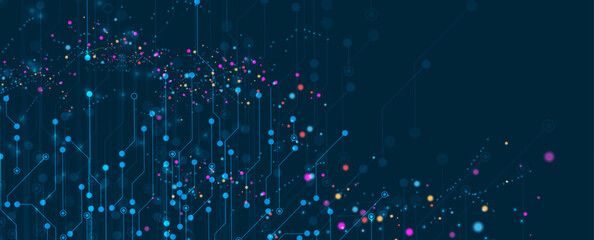 Technology abstract futuristic background for internet business. Big data concept.