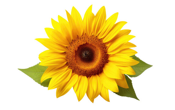 Beautiful Sun flower on Transparent Background