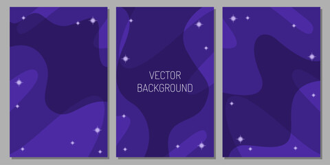 Cosmic background. Starry night. Space and shining stars. The Milky Way and stardust. A colored galaxy with a nebula. Vector illustrations of backgrounds for stories.