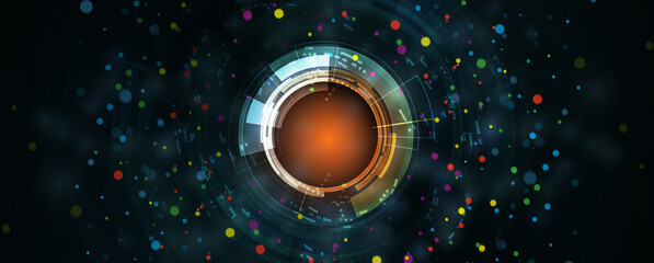 Technology abstract futuristic background for internet business. Big data concept.